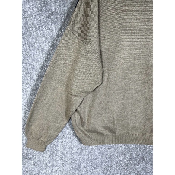 Consensus Merino Wool Blend Italy Argyle Knit Sweater Mens Size XL Tan Pullover - Picture 13 of 15
